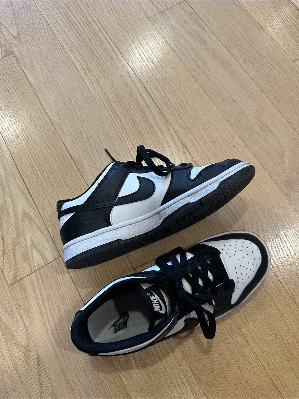 Nike Kids Black and White Low-Top Sneakers